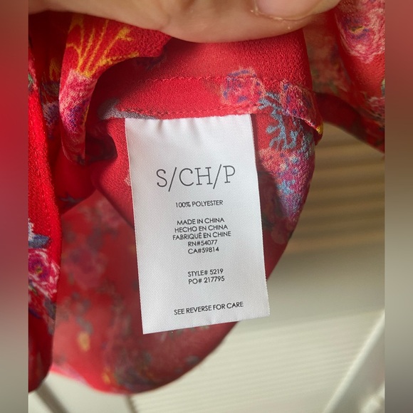 CAbi #5219 Crush Floral Sheer MEDIUM Blouse - Picture 4 of 9